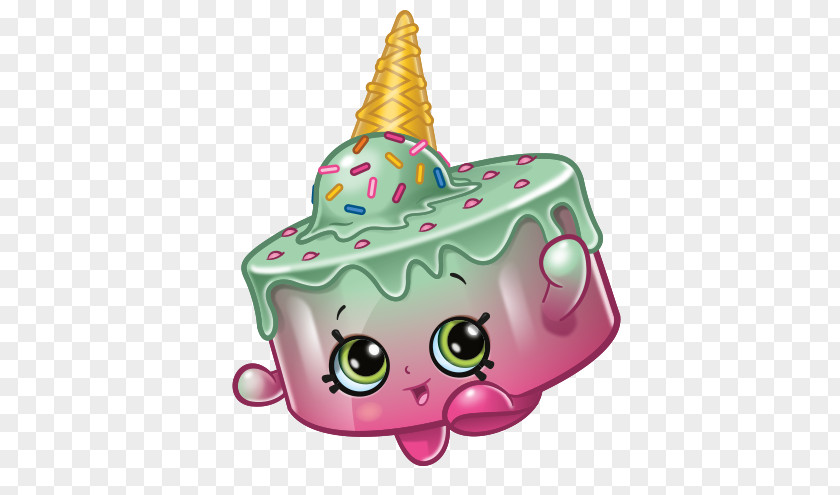 Shopkins Picture Ice Cream Cones Birthday Cake Swiss Roll PNG