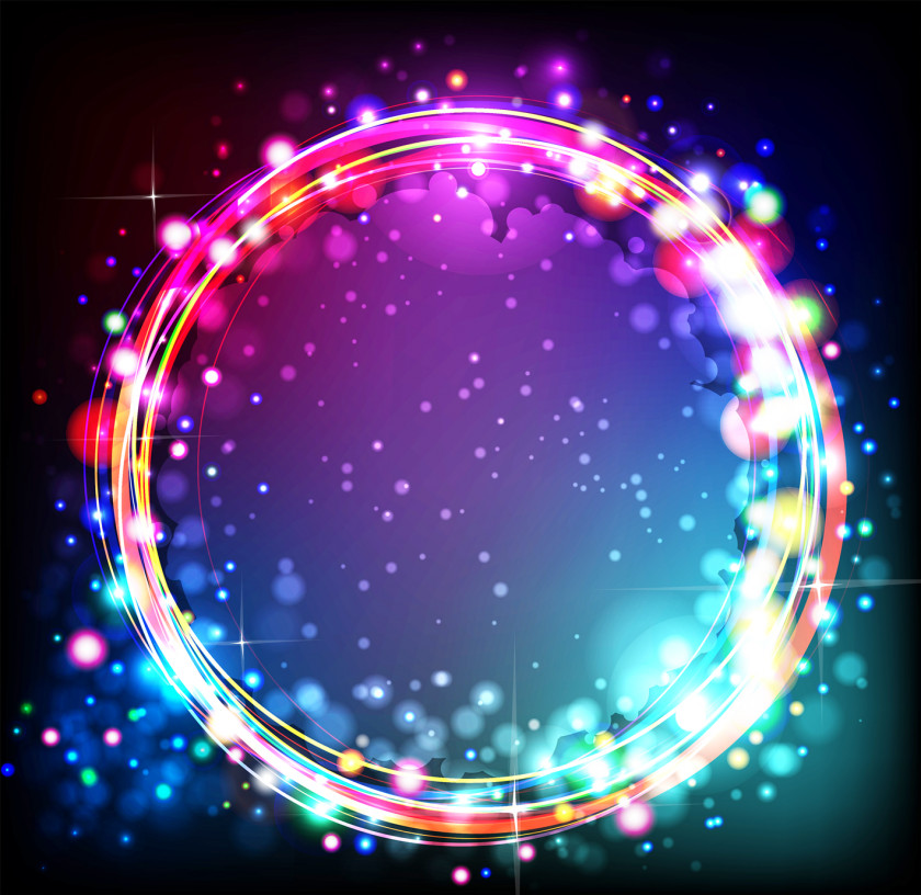 Bright Light Effect Circle Illustration PNG