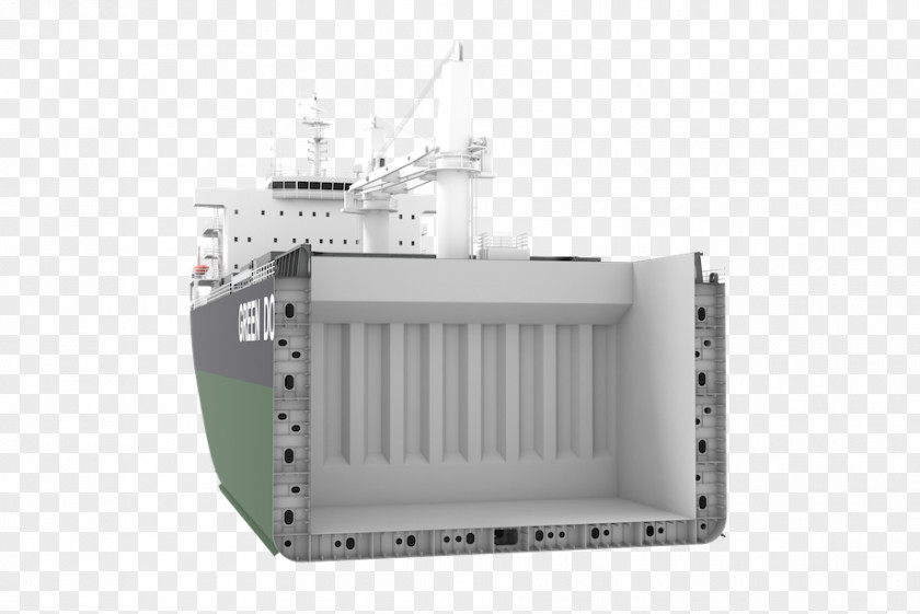 Double Version Container Ship Hull Cross Section PNG