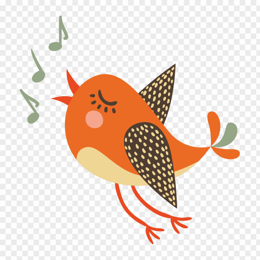 The Singing Bird Cartoon PNG