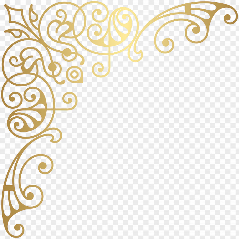 Decorative Gold Arts Clip Art PNG