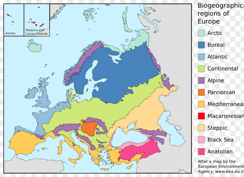 Map European Union Climate Biogeography World PNG