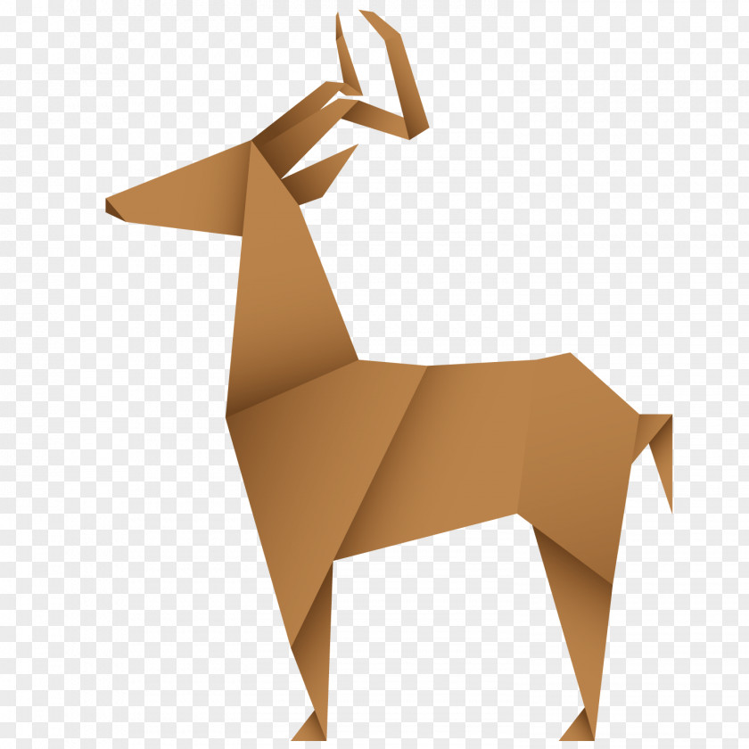 Origami Deer Reindeer Murcia Paper Painting PNG