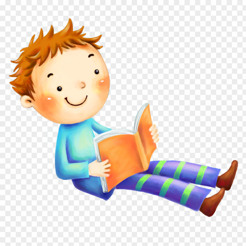 Reading A Child Art Drawing Wallpaper PNG