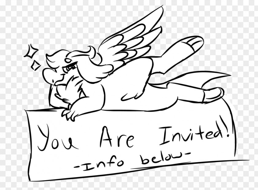 You Are Invited Drawing Line Art /m/02csf Clip PNG