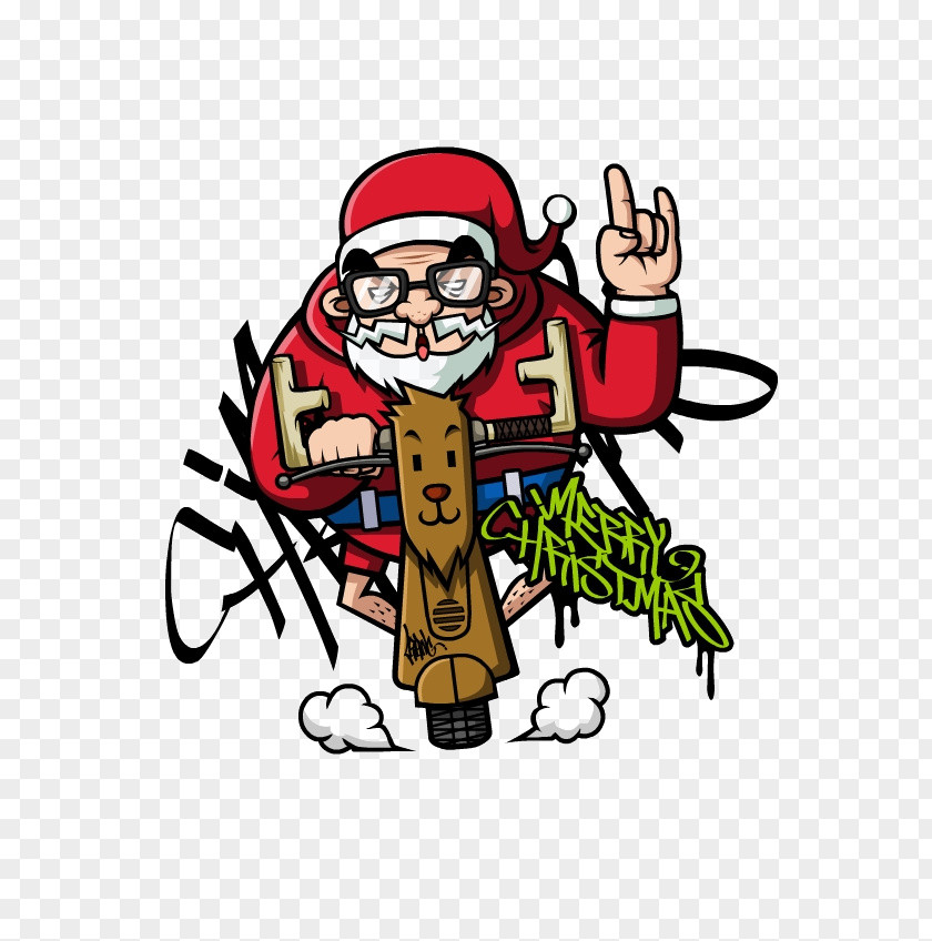 Cartoon Santa Claus Christmas Animation PNG
