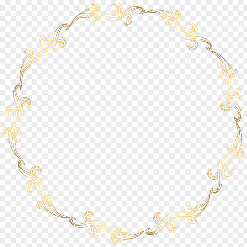Floral Gold Round Border Transparent Clip Art Image Circle Icon PNG