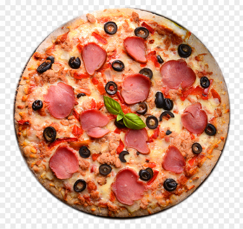 Pizza Italian Cuisine European Ham Fast Food PNG