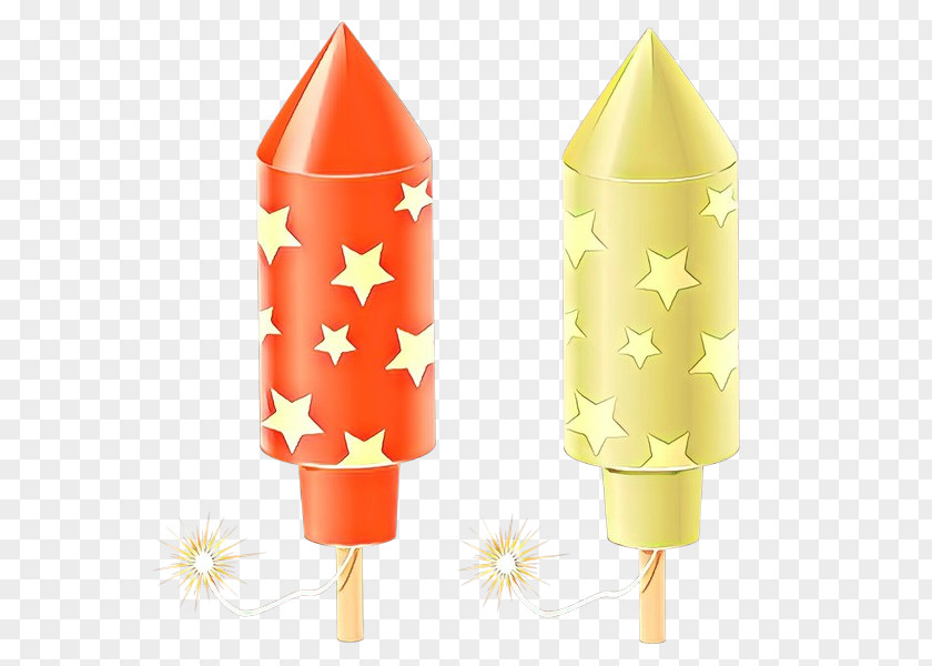 Rocket Cone Birthday Candle PNG