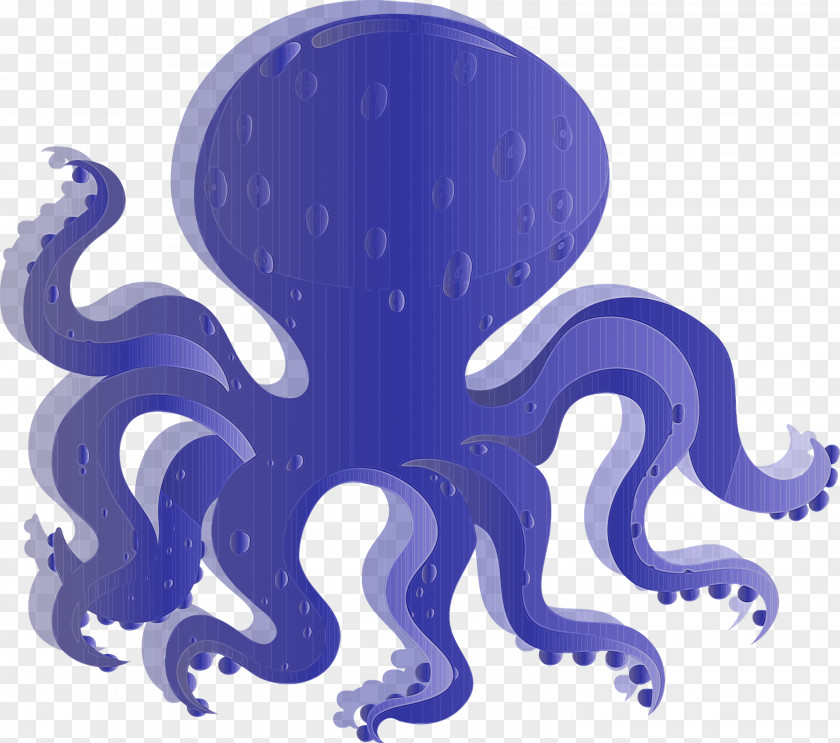 Octopus Blue Purple Cobalt PNG