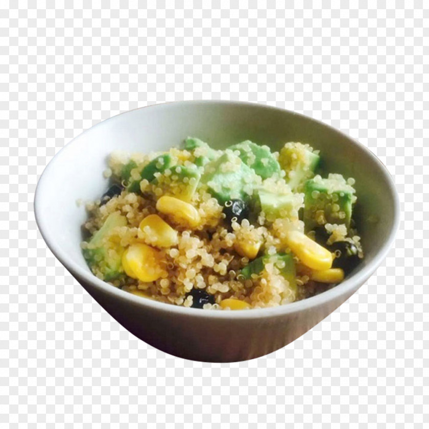 Quinoa Barley Rice Avocado Corn Salad Couscous Vegetarian Cuisine Stuffing Food PNG
