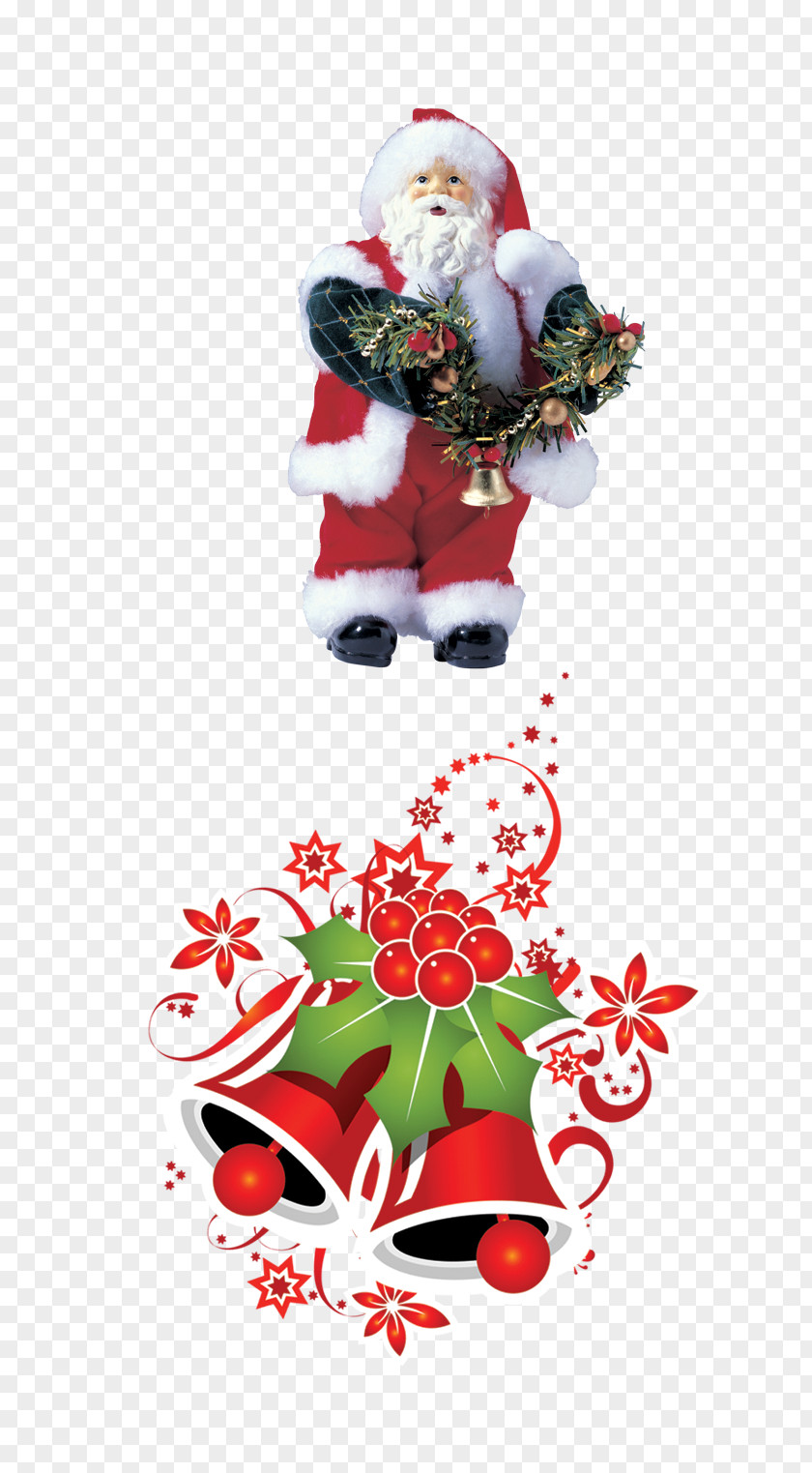 Santa Claus Christmas Jingle Bell Clip Art PNG