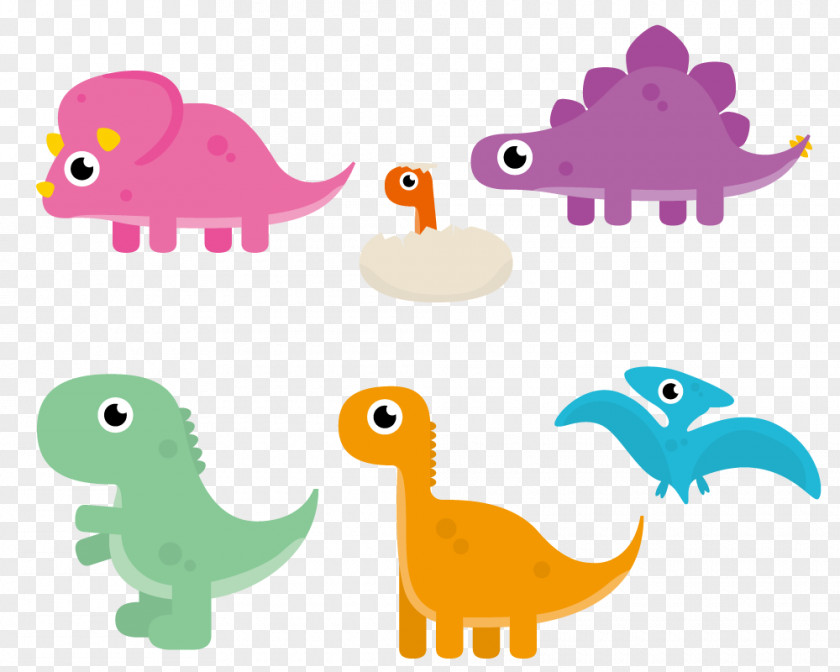 Cute Cartoon Dinosaur Animation Clip Art PNG