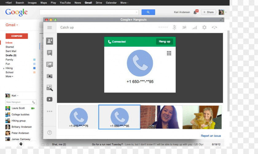 Google I/O Hangouts Voice Telephone Call PNG
