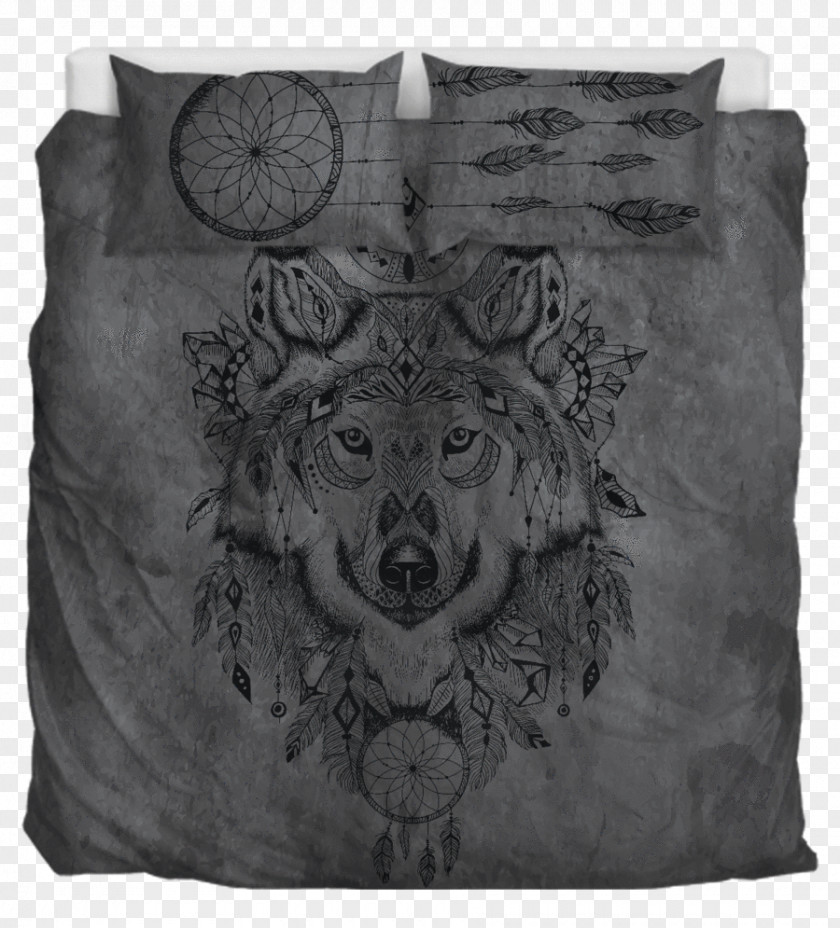 Gray Wolf Sleeve Tattoo PNG