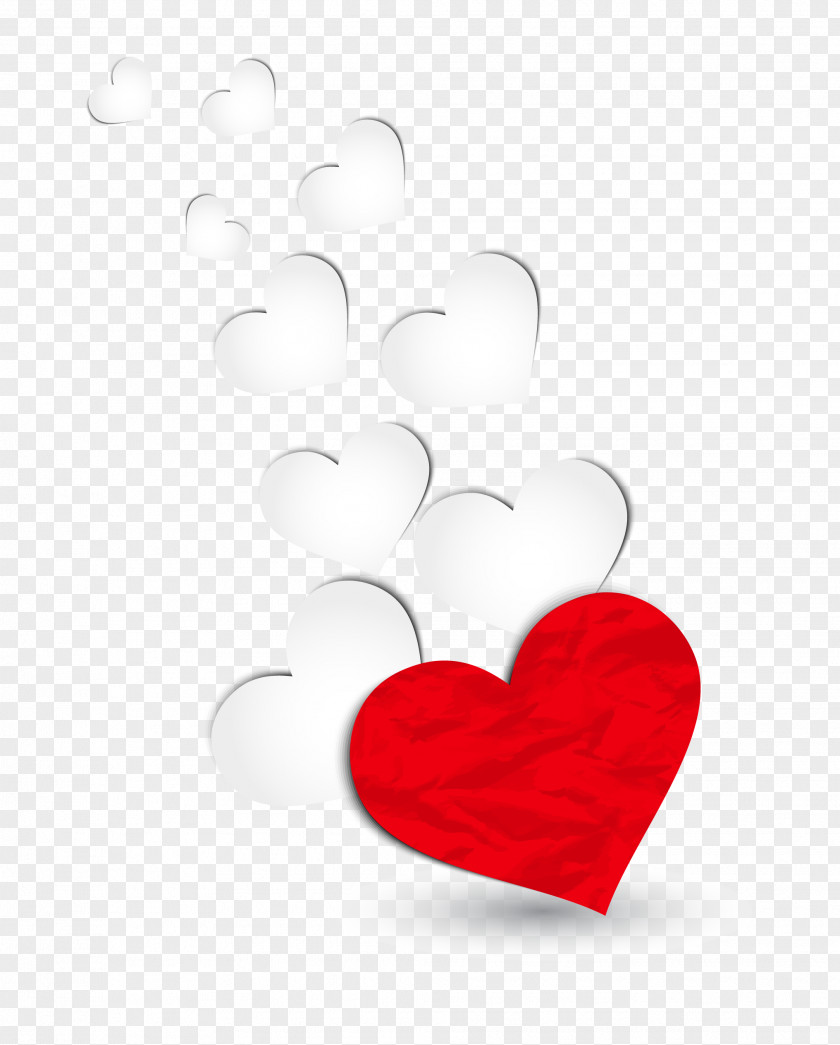 White Heart Red Clip Art PNG