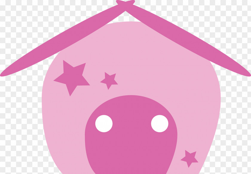 Little Pink House Domestic Pig Clip Art PNG
