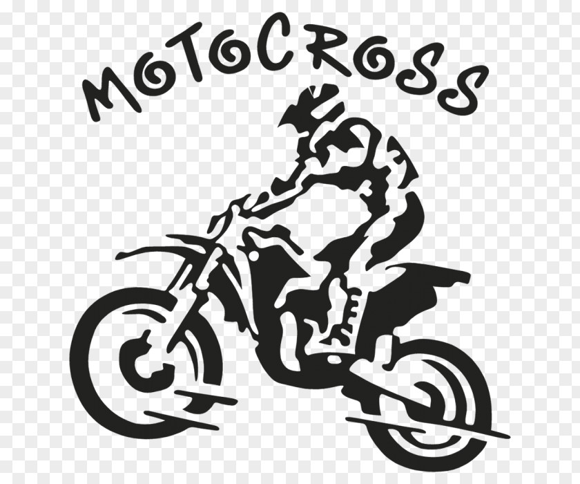 Motocross Motorcycle Drawing Sport Sticker PNG