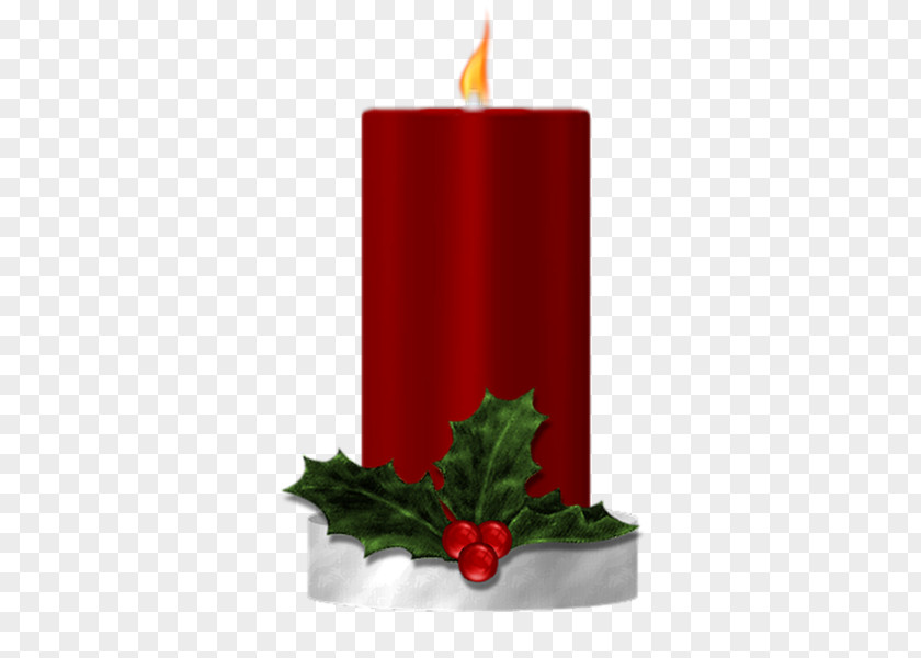 Red Candle Christmas Ornament PNG