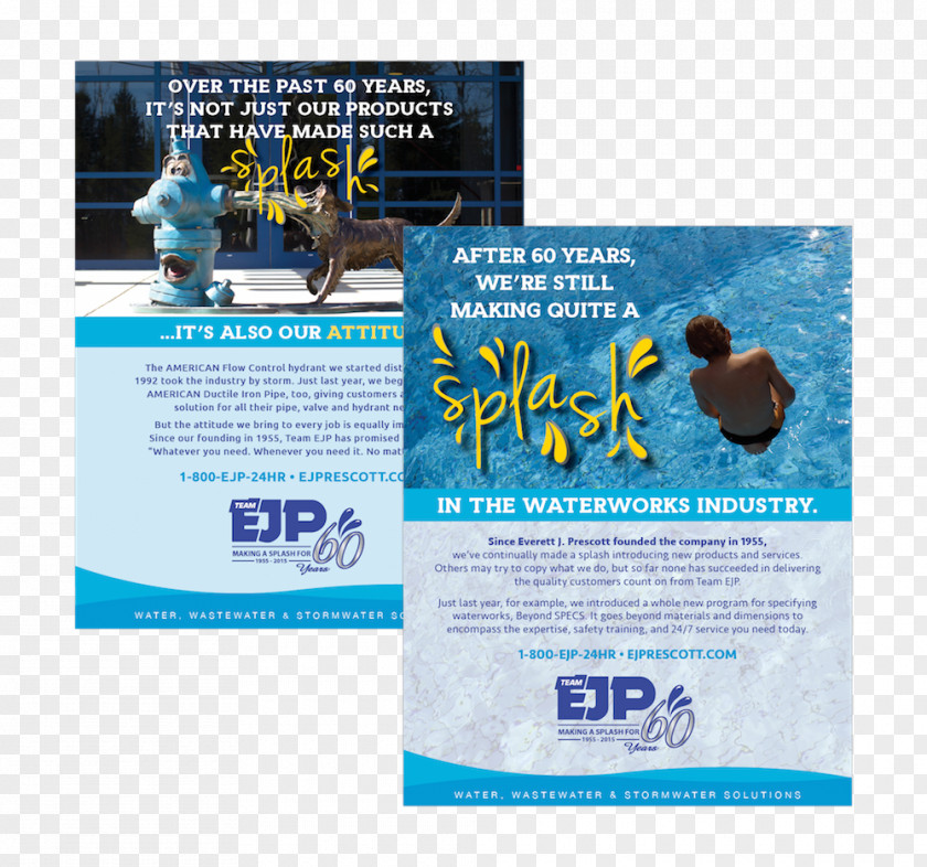 Water Advertising Brand Brochure PNG