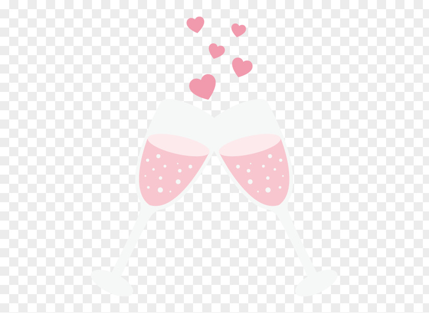 Hand-painted Cartoon Creative Wedding Pictures Petal Pattern PNG