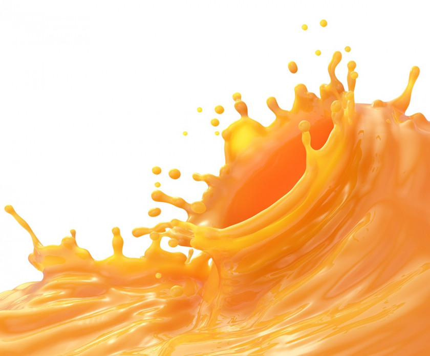Orange Juice Splash Effect Element Liquid PNG