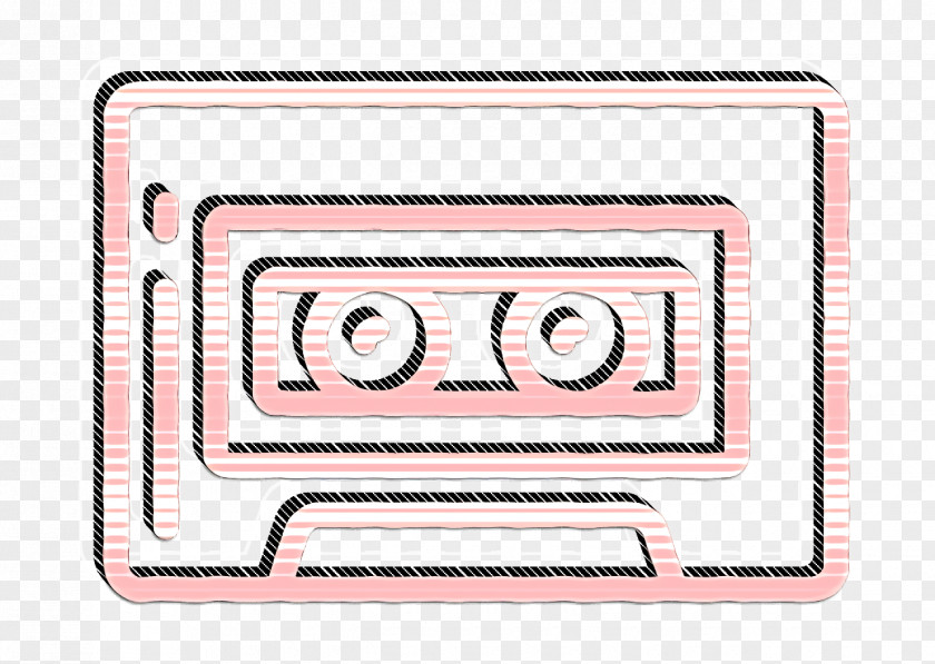 Rectangle Text Cassette Icon Free Hipster PNG