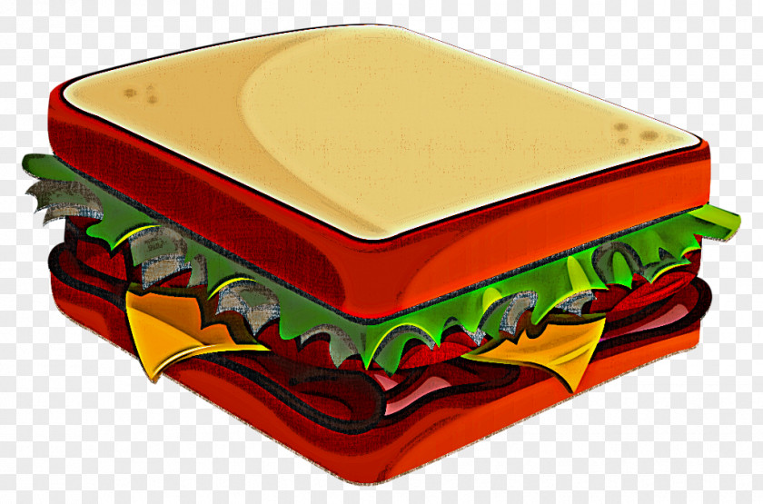 Red Sandwich Finger Food Box Rectangle PNG