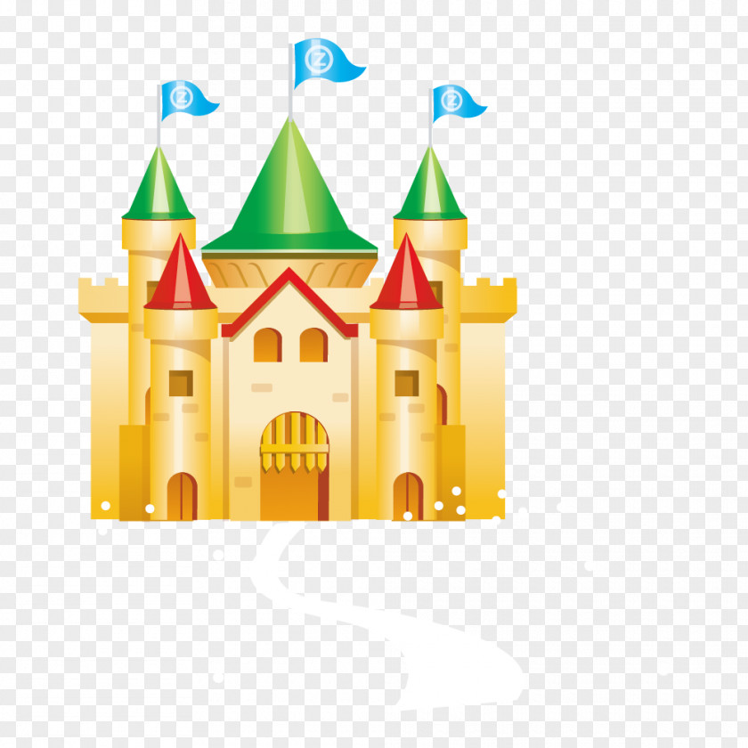 Yellow Castle Vector Material Royalty-free Toy Clip Art PNG