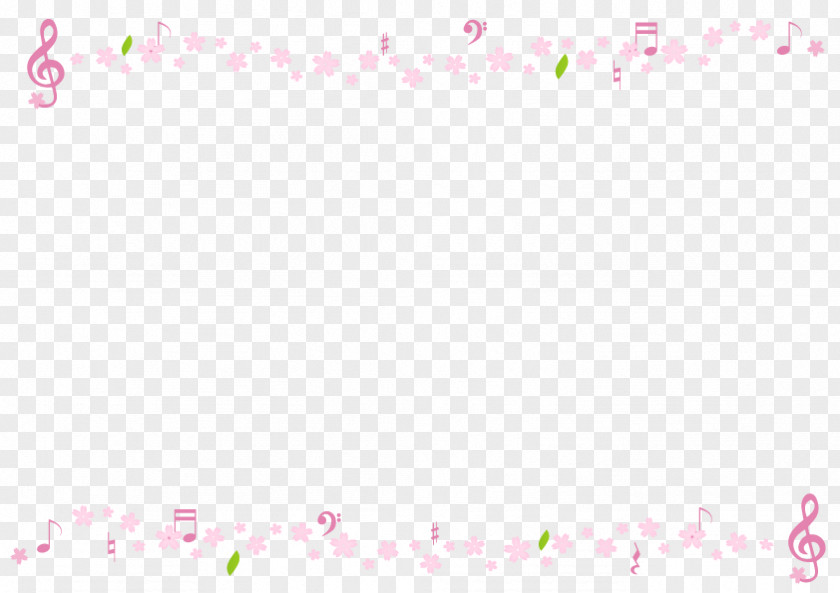 Cherry Blossoms And Tone Symbol Frame. PNG