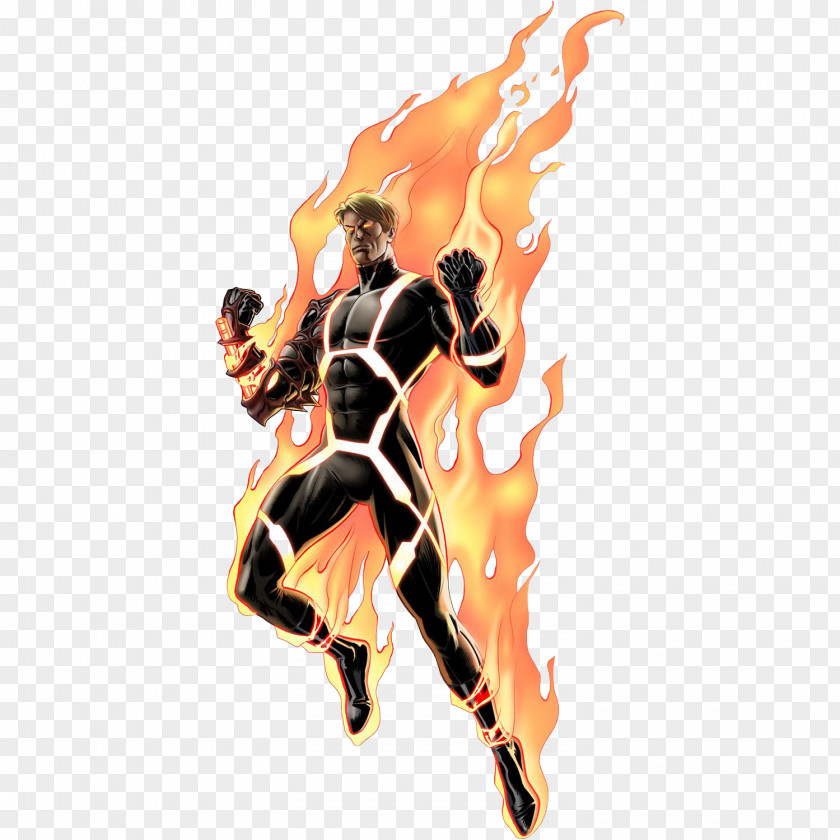 Human Torch Transparent Background Marvel: Avengers Alliance Spider-Man Invisible Woman Marvel Comics PNG