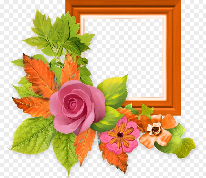 Acuarela Paper Flower Picture Frames Floral Design PNG