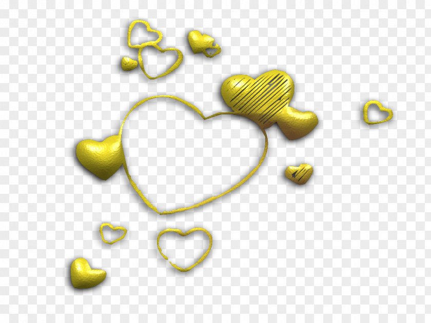 Gold Heart 1,2,3,4,5,6,7,8,9,10,11,(12) Body Jewellery Product Design Organism PNG