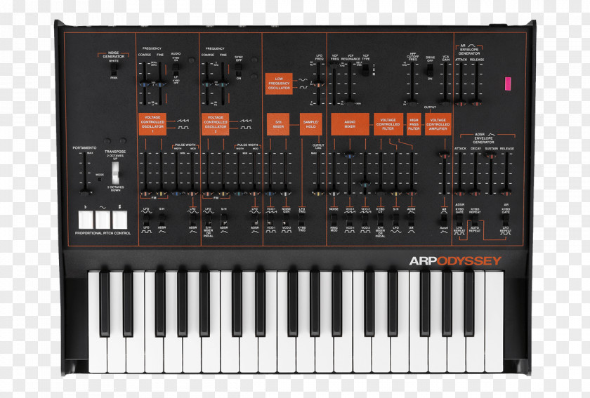 ARP Odyssey 2600 Minimoog Korg Kaoss Pad Instruments PNG