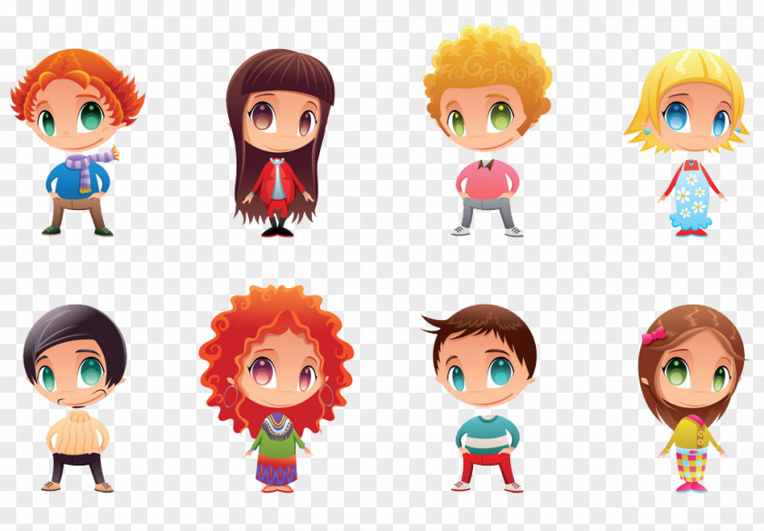 Cute Cartoon Doll Character Illustration PNG