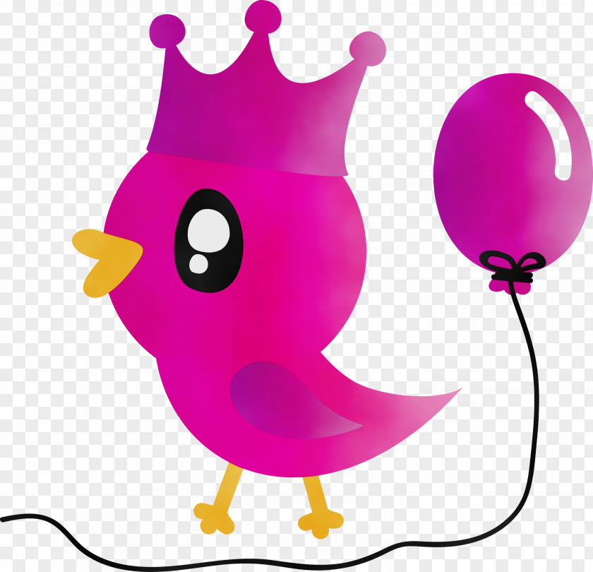 Pink Cartoon Magenta Bird PNG