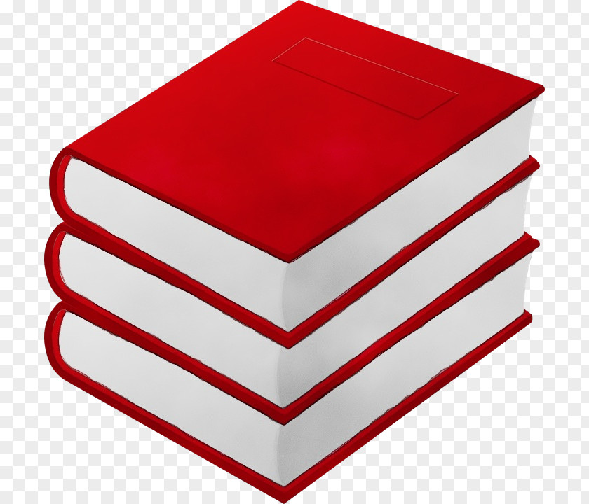 Red Reading Book Watercolor PNG