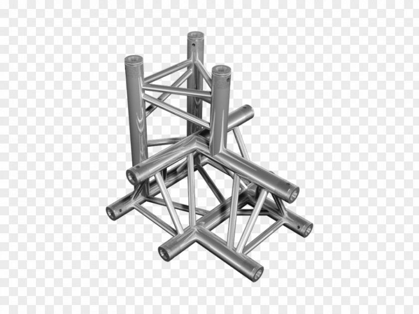 Three-way Junction Triangle Steel Truss Length PNG
