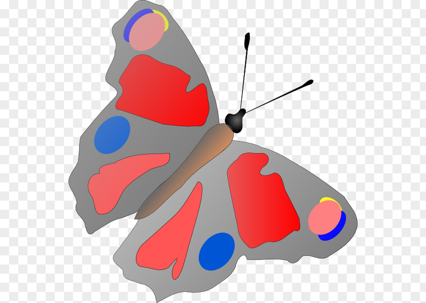 Red Butterfly Drawing Clip Art PNG