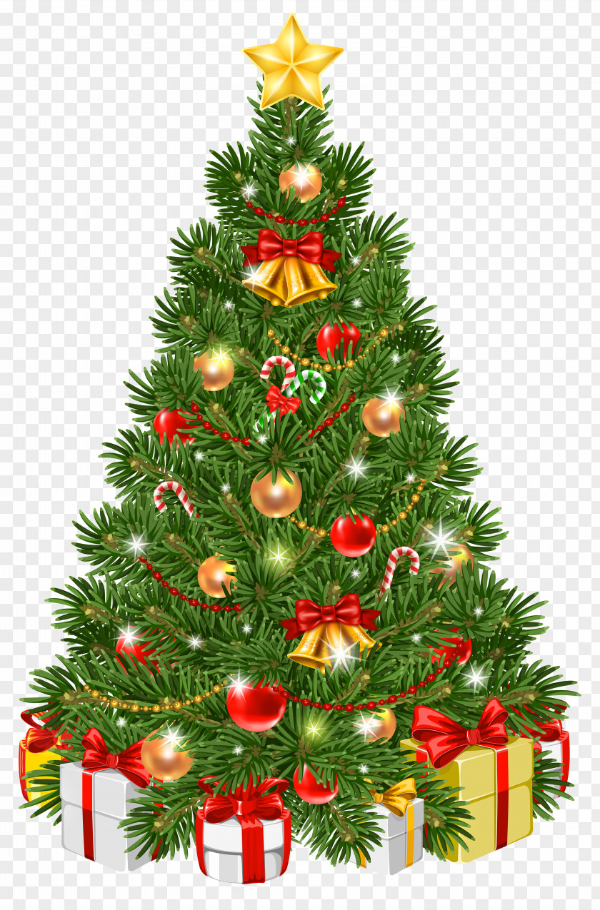 Decorated Christmas Tree Transparent Clip Art Image Day Ornament PNG