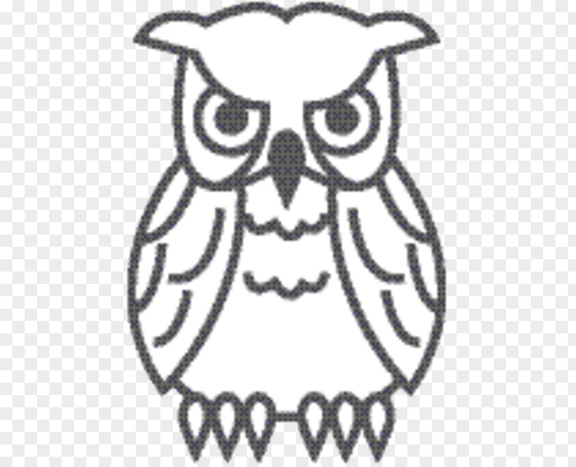 Eastern Screech Owl Bird Of Prey Line Art PNG