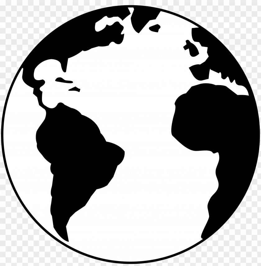 Free Vector Earth Black And White Drawing Clip Art PNG