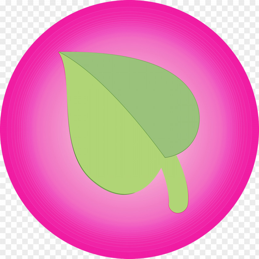 Green Pink Leaf Circle Magenta PNG