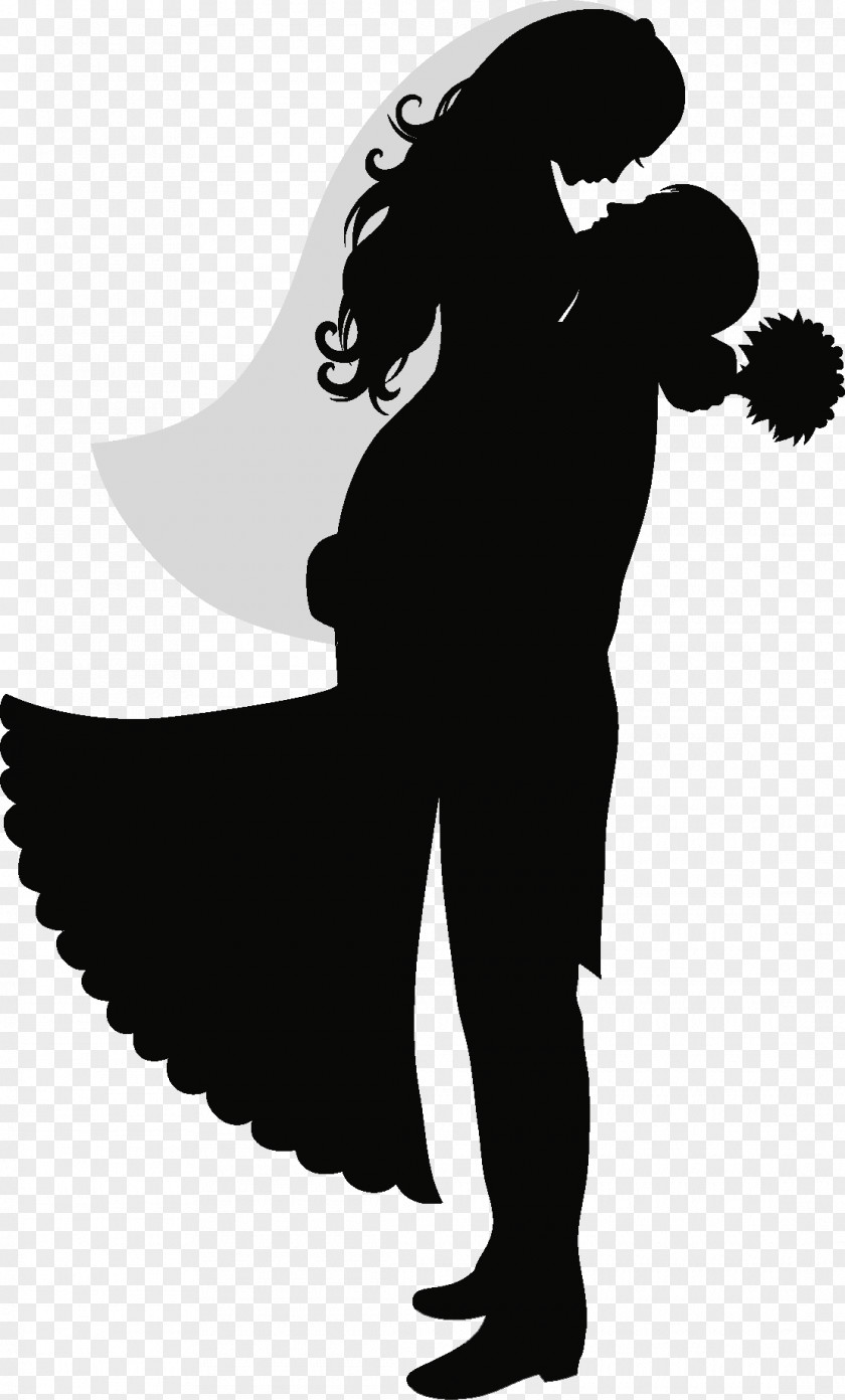 Silhouettes Bridegroom Wedding Cake Topper PNG