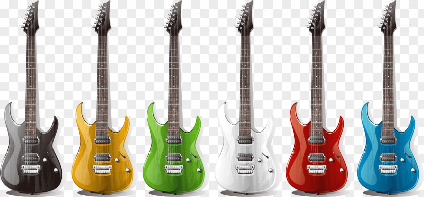 Vector Electric Guitar Musical Instrument PNG