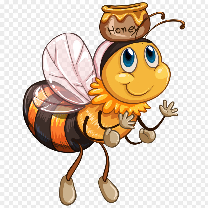 Clip Art Honey Bee Illustration Vector Graphics Beehive PNG