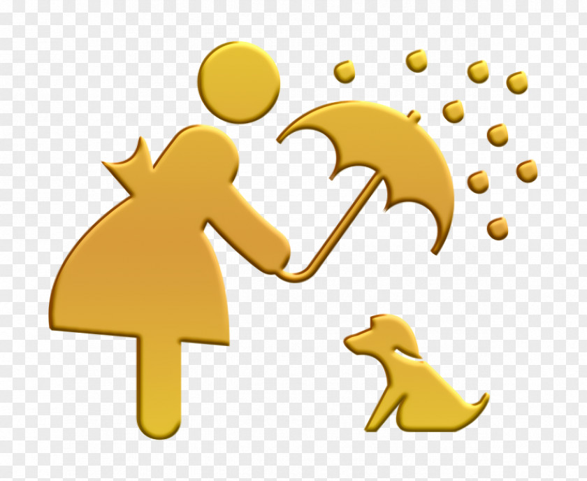 Dog Icon Humans 2 Woman Covering Her Pet With An Umbrella PNG