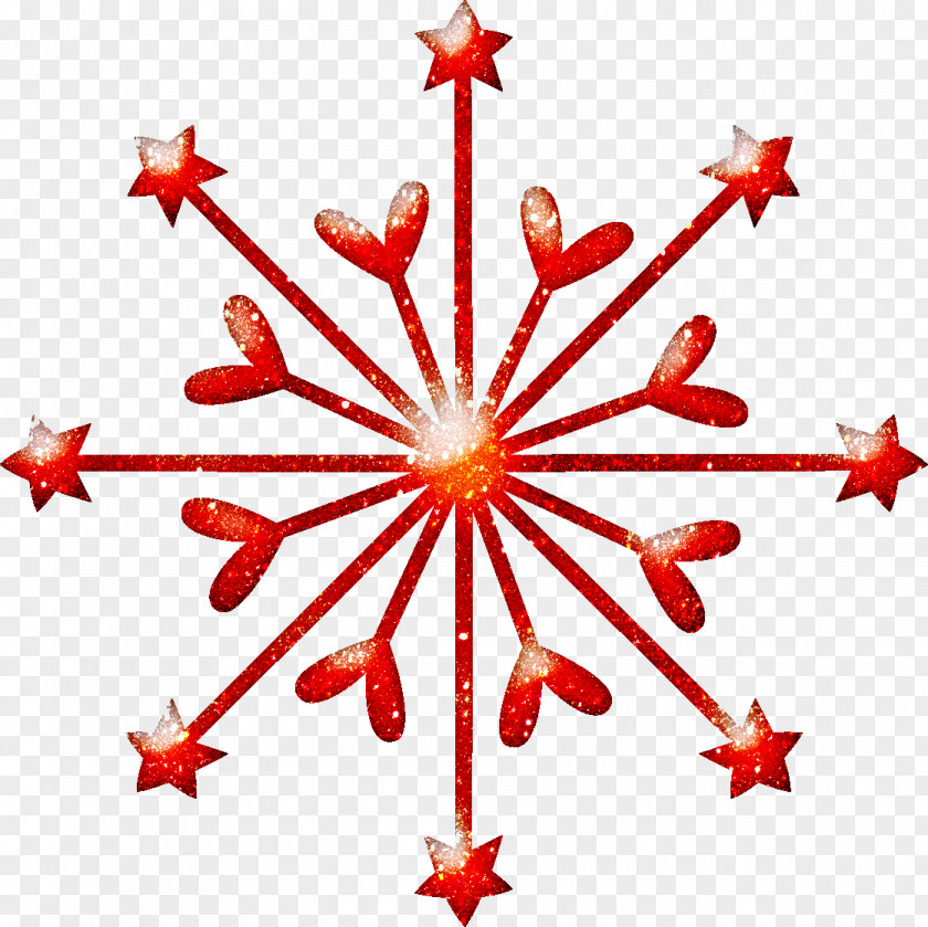 Snowflake Red Clip Art PNG
