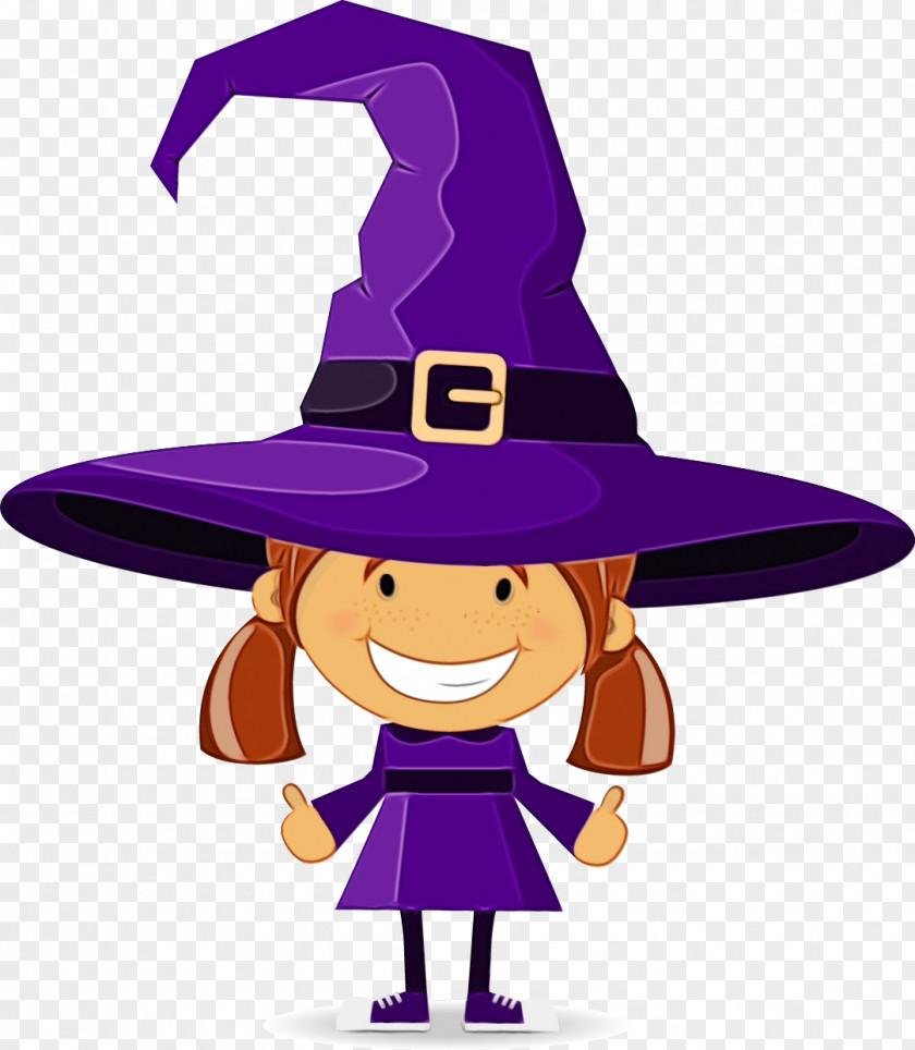 Costume Accessory Headgear Cartoon Purple Witch Hat Violet PNG