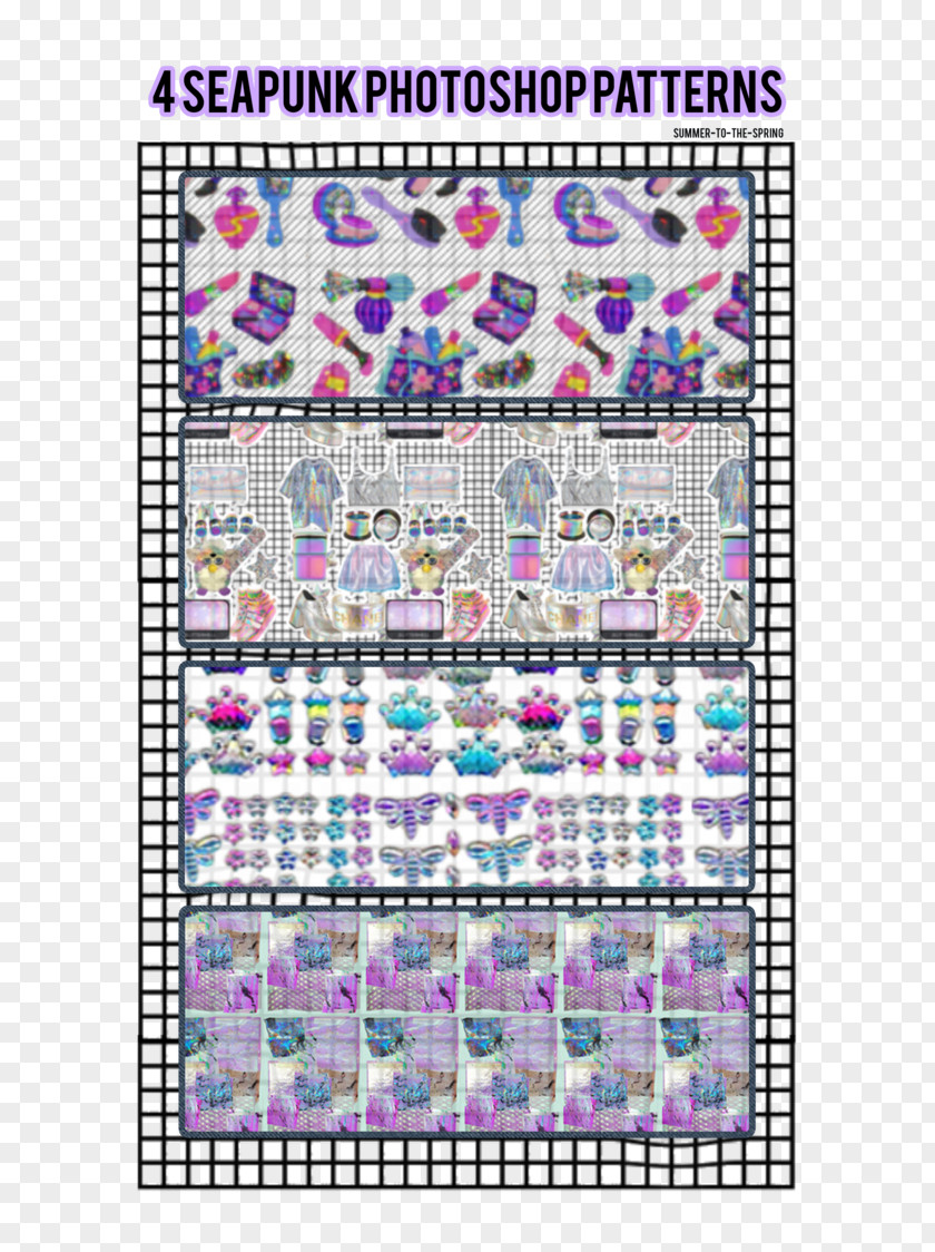 Summer Pattern Visual Arts Seapunk Vaporwave PNG